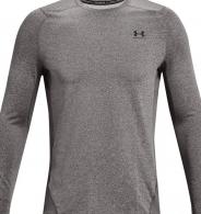 UA Men's ColdGear Armour Fitted Crew Charcoal Light Heather/Black Medium - 1366068020MD