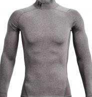 UA Men's ColdGear Compression Mock Charcoal Light Heather/Black Small - 1366072020SM