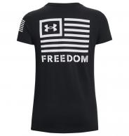 UA Women's Freedom Banner T-Shirt Black/White 2XL - 1370819-001-XXL