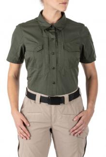 5.11 Tactial-Women's 5.11 Stryke Short Sleeve Shirt-TDU Green-Size:L - 61325-190-L