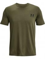 UA Men's Sportstyle Left Chest Short Sleeve Shirt Marine OD Green Medium - 1326799390MD