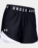 UA Women's Play Up 3.0 Shorts Black/White 2X-Large - 13445520022X