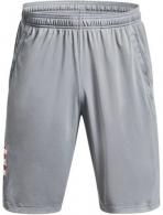 UA Men's Freedom Tech Big Flag Logo Shorts Steel Light Heather Large - 1359349035LG