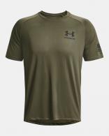 UA Men's Tech Freedom Short Sleeve T-Shirt Marine OD Green/Black 2X-Large - 13694683932X