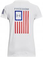 UA Women's Freedom Flag T-Shirt White/Royal 2X-Large - 13708141002X