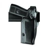 Model 6280 SLS Mid-Ride Level II Retention Duty Holster for Glock 37 Right Handed Plain Black Synthetic Leather Look - 6280-783-61