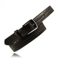 Boston Leather Traditional 1.5" Off Duty Elastic Black Weave Belt Size 42 - 6582E-3-42