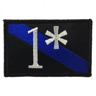 Thin Blue Line 1* Asterisk Thin Blue Line 2x3" Velcro Patch - 1AST-P-VELCRO