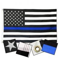 Durasleek Thin Blue Line American Flag, Sewn & Embroidered - DB-AMERICAN-3X5