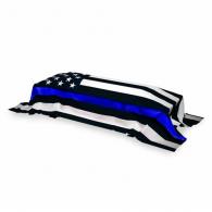 Thin Blue Line Durasleek Sewn & Embroidered Thin Blue Line American Flag