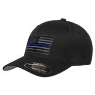 Thin Blue FlexFit Subdued Thin Blue Line Hat Large - FLEX-TBL-BLACK-SUBDUE-BLACK-LA