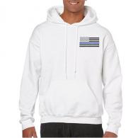 Thin Blue Line American Flag Hoodie XXXXL - TBL-H-SMALL-LOGO-WHITE-XXXXL Thin Blue Line American Flag Hoodie XXXXL - TBL-H-SMALL-LOGO-WHITE-XXXXL
