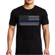 Thin Blue Men's Short Sleeve Classic Shirt Small - MEN-TBL-BIG-LOGO-BLACK-SMALL