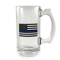 Thin Blue Line Flag 12.5 oz Glass Mug - TBL-MUG-GLASS-12OZ