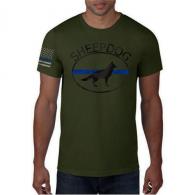 Thin Blue Line Sheepdog Men's T-Shirt XL - SHEEPDOG-GREEN-XL