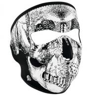 ZANheadgear Full Mask Neoprene Black & White Skull Face Glow In the Dark - WNFM002G