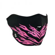 ZAN Headgear Half Mask Neoprene Pink Flames - WNFM054H