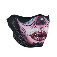 ZANheadgear Half Mask Neoprene Reversible Sugar Skull to Purple - WNFM082H