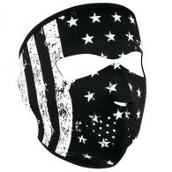 ZAN Headgear Neoprene Black and White Flag Face Mask - WNFM091