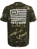 UA Men's Freedom Tech Short Sleeve Marine OD Green/White 5X-Large - 13770553905X