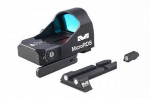 Meprolight MicroRDS Red Dot Micro Sight With S&W M&P Optic Ready Pistol Quick Detach Adapter and Backup Sights, Black - 88070521 Meprolight MicroRDS Red Dot Micro Sight With S&W M&P Optic Ready Pistol Quick Detach Adapter and Backup Sights, Black - 88070521