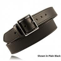 Boston Leather 1.75" Stitched Brown Plain Garrison Belt Size 36 with Gold Buckle - 6505ST-BRN-1-36-GLD