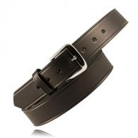 Boston Leather Traditional 1.5" Off Duty Black Plain Belt Size 28 with Nickel Buckle - 6582-1-28