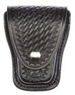 Aker Leather Teardrop Handcuff Case, Basketweave - A501-BW-CH