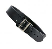Aker Leather Sam Browne Black Plain Duty Belt with Chrome Studs Size 28 - B01-BP-28-CH