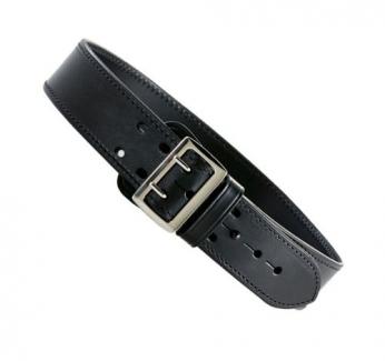 Aker Leather Sam Browne Black Plain Duty Belt with Brass Studs Size 42 - B01-BP-42-BR