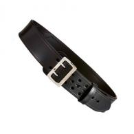 Aker Leather Sam Browne Half-Lined Black Plain Duty Belt with Chrome Studs Size 50 - B03-BP-50-CH