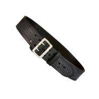 Aker Leather Sam Browne Half-Lined Black BasketWeave Duty Belt with Brass Studs Size 52 - B03-BW-52-BR