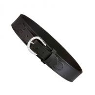 Aker Leather River Black Plain Duty Belt with Chrome Buckle Size 38 - B06-BP-38-CH