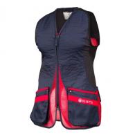 Beretta Women's Silver Pigeon Evo Shooting Vest Blue Total Eclipse & Red 2XLarge - GT791T155305A6XXL