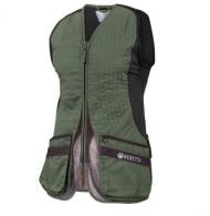 Beretta Women's Silver Pigeon Evo Shooting Vest - Green & Chocolate Brown Large - GT791T155307ABL