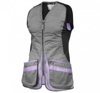 Beretta Women's Silver Pigeon Evo Shooting Vest - Grey & Lavender Medium - GT791T155309OHM