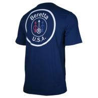 Beretta USA Logo Short Sleeve T-Shirt Blue Medium - TS252T14160530M