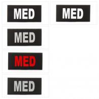 2x4 Med ID Patch - E10-7001-MED-BLK/RED
