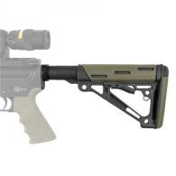 Hogue AR-15/M-16 OM Collapsible Buttstock Assembly w/ Buffer Tube & Hardware-OD Green Rubber - 15245