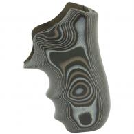 Hogue Ruger LCR/LCRx, Black/Grey Smooth G-Mascus G10 Grip - 78167