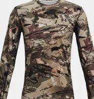 UA Men's Iso-Chill Brush Line Long Sleeve Forest All Season Camo/Black Small - 1361308994SM
