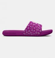 UA Women's Ansa Graphic Slides Mystic Magenta/White Size 8 - 30244365018