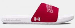 Under Armour Ansa Collegiate Slides Wisconsin, Men's, Size 10 - 302614860410