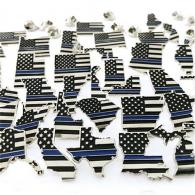 Thin Blue Line American Flag New York Pin - NY-TBL-PIN