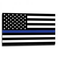 Thin Blue Line American Flag Sticker 6 x 4 Inches - TBL-S-AMERICAN-64