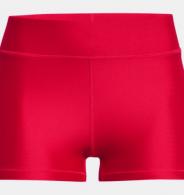 UA Women's HeatGear Mid-Rise Shorty Red/Black Large - 1360925600LG
