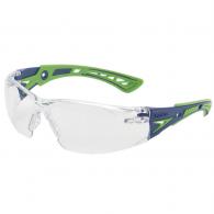 RUSH+ SAFETY SPECTACLES PC CLEAR PLATINUM PC TPR RIMLESS - 40256
