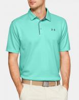 UA Tech Polo, Men's, White, Neo Turquoise, S - 1290140350SM