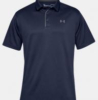 UA Tech Polo, Men's, White, Midnight Navy, S - 1290140406SM