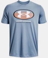 UA Multi-Color Lockertag Short Sleeve, Men's, Blue Granite, 2XL - 13829141002X